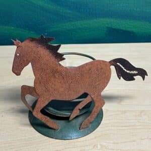 Metal Horse Candle Holder