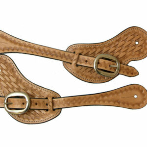 Western Spur Straps, Cowboy Basketweave (9999SSCB)