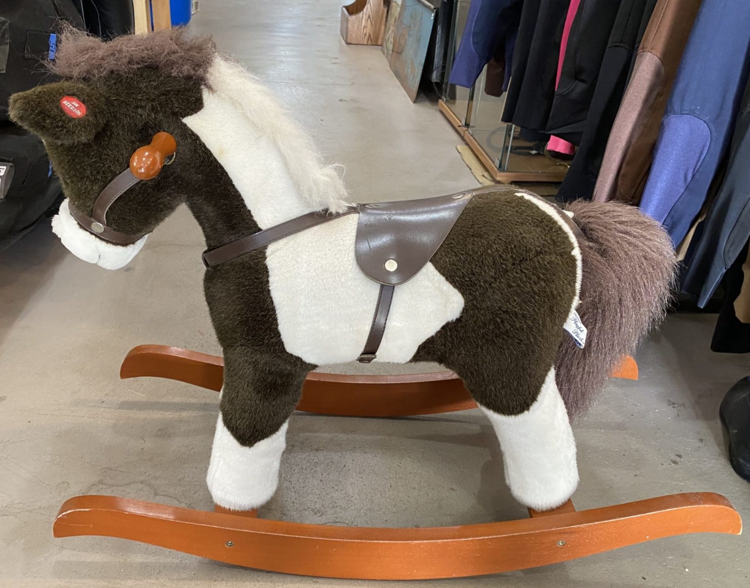 Chrisha Playful Plush Rocking Horse (00705) The Trainer's Loft
