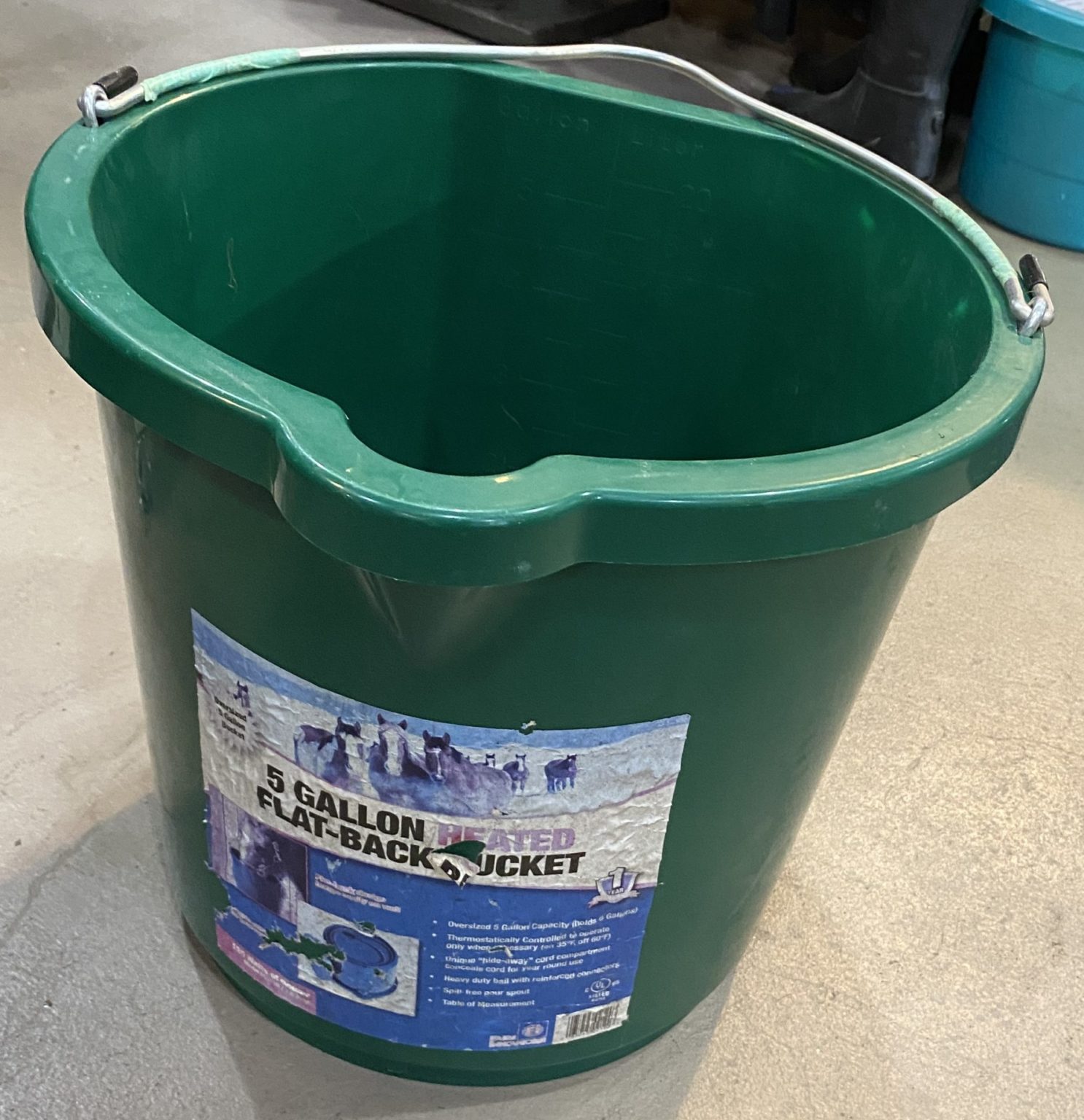 088912 Heated Flatback Bucket, 5 Gallon