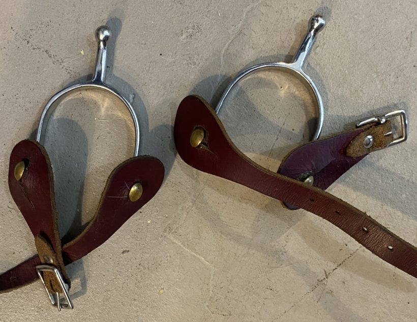 07003 Western Spurs with Straps The Trainer's Loft