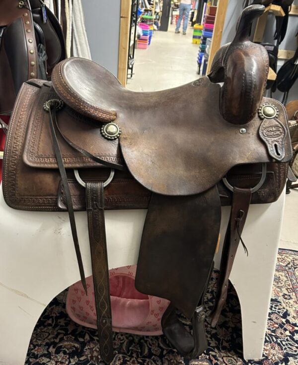 Calvin Allen Custom Cutting Saddle, 16.5