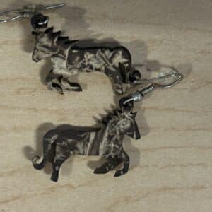 Plastic Rearing Horse Earrings