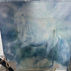 Unicorn Decoupage Plate, 5" Square (1143-72)