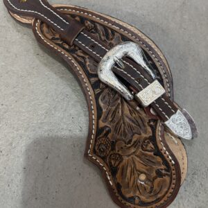 Oak Leaf And Acorn Tooled Western Spur Straps