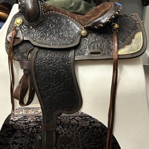 Simco Western Show Saddle with Breastplate and Headstall, 15", FQBH