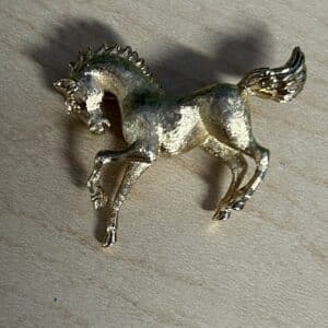 Vintage Monet Gold Horse brooch/Pin