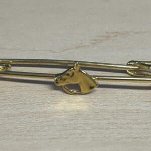 Gold Plated Stock Pin with Horse Head 