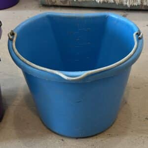 blue flat back bucket
