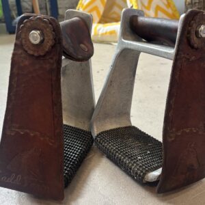Free Ride Western Safety Stirrups with Horse head and Ladd Farm Stamping