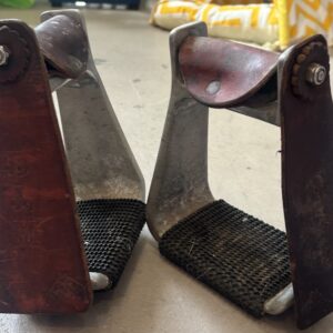 Free Ride Western Safety Stirrups with Horse heads and  DLM stamping