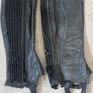 Suede Half Chaps with Zipper Closure, Large