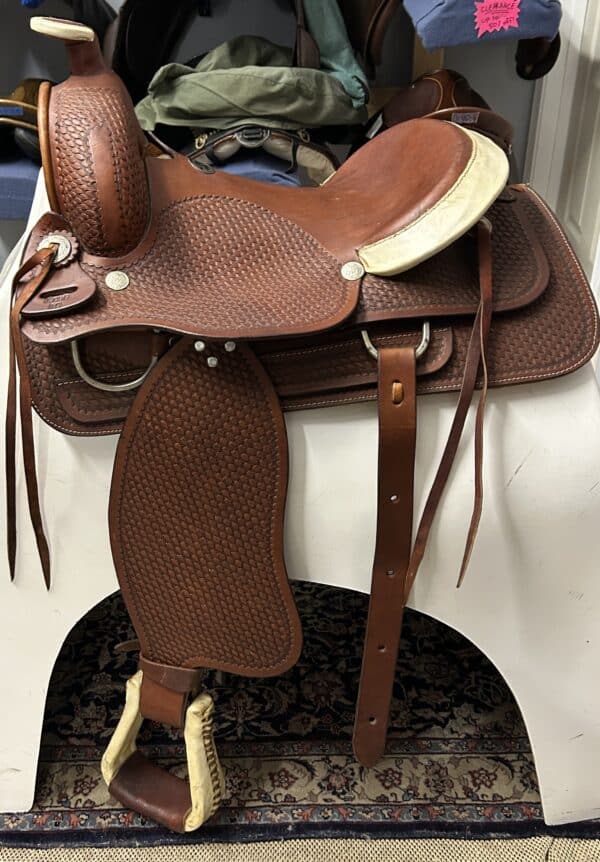 Three Bar Saddlery Western Saddle, 15", FQHB