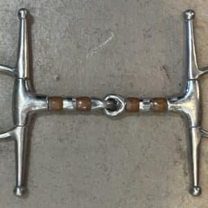 Full Cheek Copper Roller Snaffle, 5"