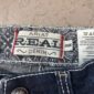 R.E.A.L. Mid Rise Stretch Whipstitch Boot Cut Jean Short, 30"