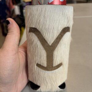 Cow Hide Yellowstone Drink Koozie