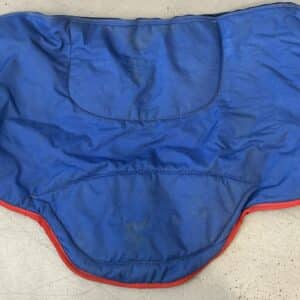 Blue Saddle Bag with Red Trim