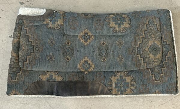 Tolkat Blue Aztec Western Saddle Pad