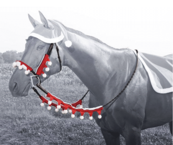 Tough1 5 Piece Christmas Bridle and Rein Covers