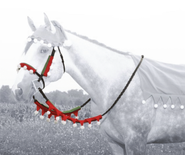Screen Shot 2025-09-17 at 2.50.12 PM Tough1 5 Piece Christmas Bridle and Rein Covers