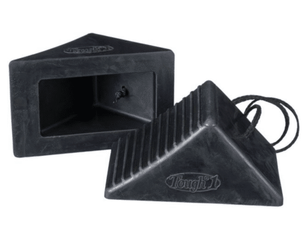 Tough1 Rubber Trailer Wheel Chocks, Pair