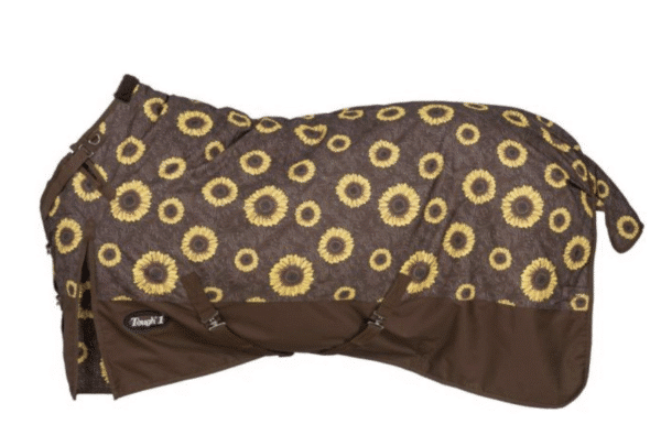 Tough1 1200D Sunflower Print Turnout Blanket with Snuggit