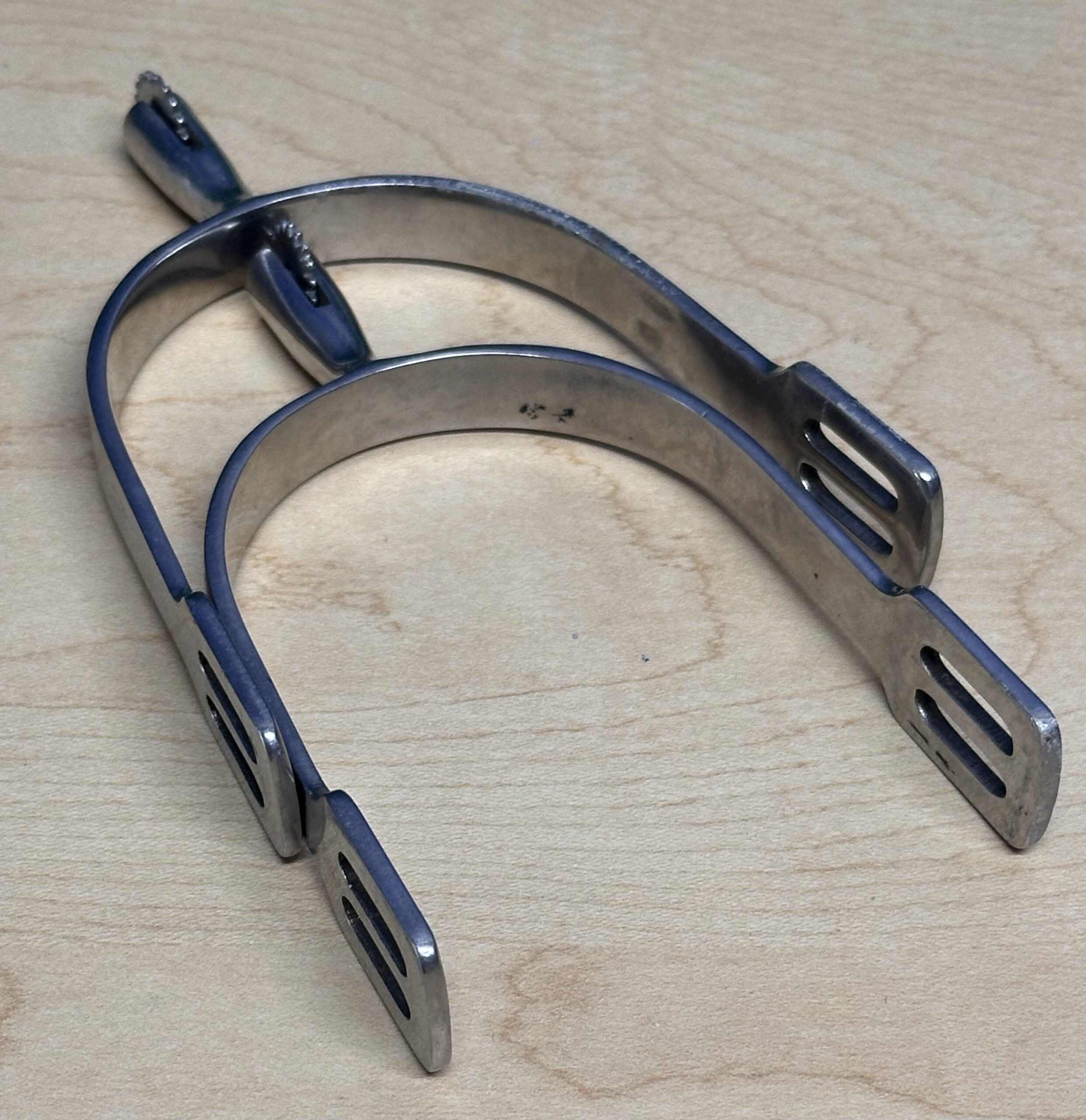 English Riding Spurs Stainless Steel 1 English Riding Spurs stainless steel with 1.4-inch shaft and rowel