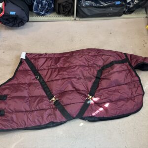 Snuggie Stable Blanket Burgundy and Black, 62"
