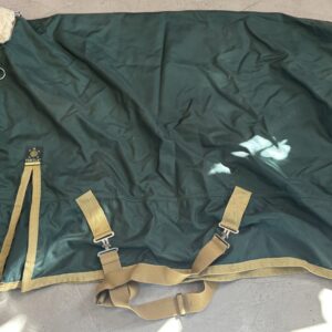Green with Yellow Trim Turtle Neck Turnout Sheet,68"