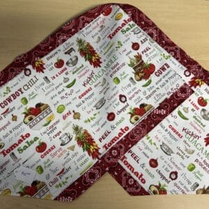 Beautifully handmade, fun spicey table runner for entertaining on any given night. Fun kitchen staple for your dining room table. Hand wash only, smooth out, lay flat for drying.