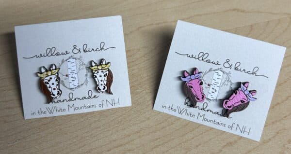 Willow and Birch Sunflower Stud Earrings