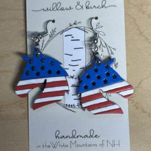 Willow and Birch Patriotic Horse Earrings
