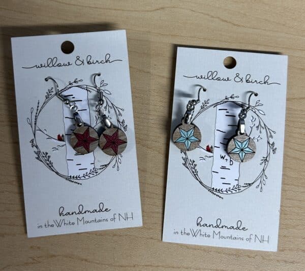 Willow And Birch Round Star Earrings