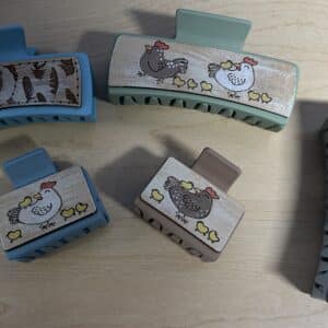 Willow and Birch Chickens! Hairclip