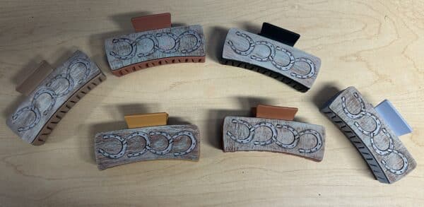 Willow and Birch Horseshoes Large Hairclip