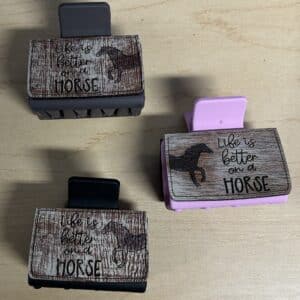 Willow and Birch Life is Better on a Horse Small Hairclip
