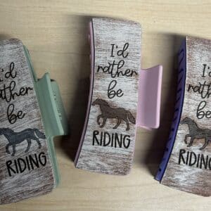 Willow and Birch I'd Rather Be Riding Large Hairclip
