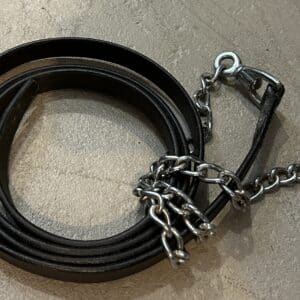 Leather Leadline with Chain