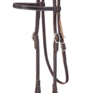 Royal King Latigo Leather Browband Headstall, Full