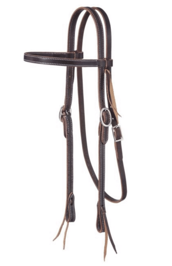 Royal King Latigo Leather Browband Headstall, Full
