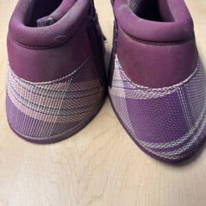 Kensington Purple Plaid Bell Boots, L/XL