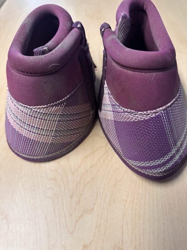 Kensington Purple Plaid Bell Boots, L/XL