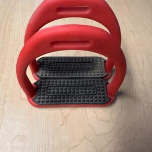 Red Plastic Stirrup Irons, 5"