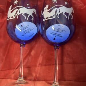 sleigh ride wine glass