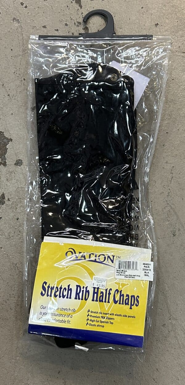 Ovation Ladies' Elite Amara Ribbed Elastic Half Chaps, Size Small