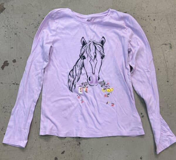 Gap Long Sleeve Horse T-Shirt, Kids XXL