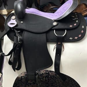 Synthetic Western Saddle Set, 16.5", FQHB
