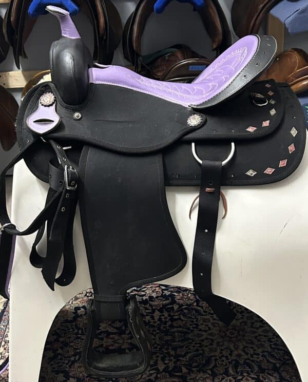 Synthetic Western Saddle Set, 16.5", FQHB