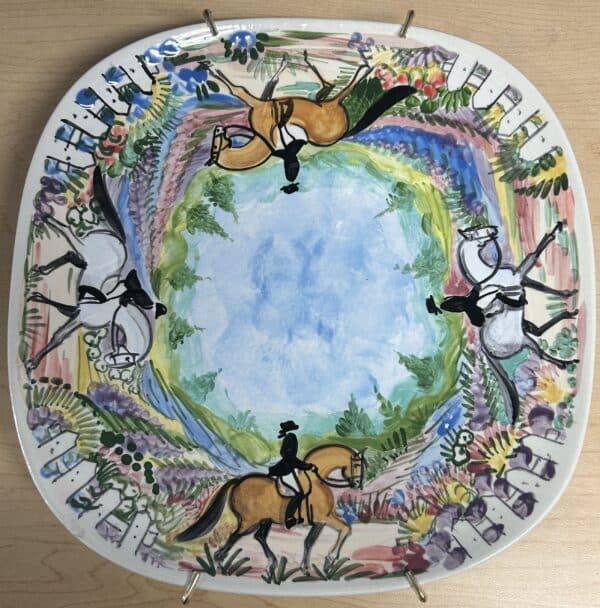 Handpainted Dressage Horse Plate