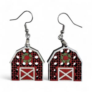 Willow And Birch Christmas Barn Earrings